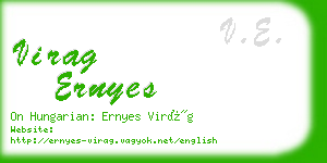 virag ernyes business card